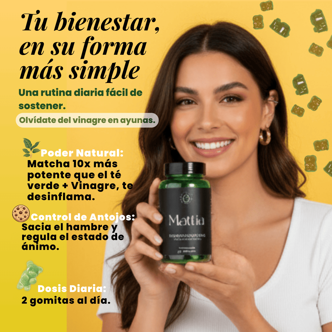 ⚡MATTIA™ Gomas de Té Matcha + Vinagre 🔥 (+ ENVÍO GRATIS) 🍏